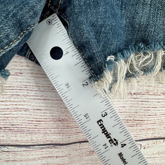 Paige Cut off Denim Jean Shorts Women's Size 27 Blue Medium Wash Denim - Picture 11 of 11